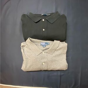 TWO Ralph Lauren Polos Black and Gray / Light Grey Size 4XB